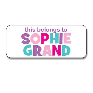 30 Name Labels  daycare, camp, school, dishwasher safe, Girl Name Labels