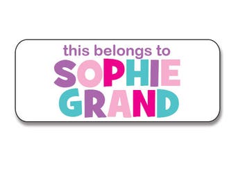 30 Name Labels  daycare, camp, school, dishwasher safe, Girl Name Labels
