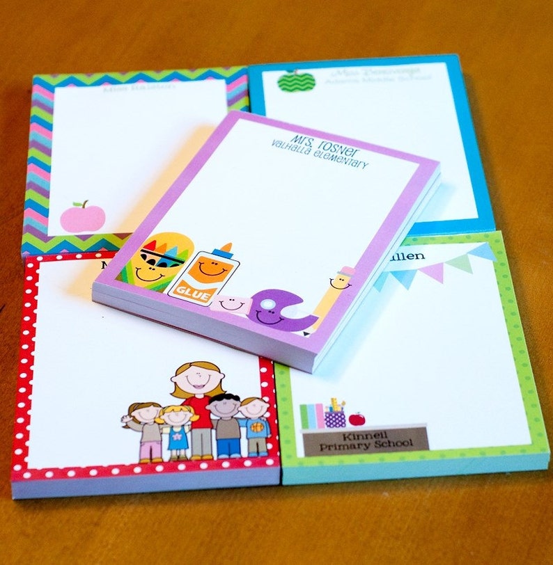 Teacher Notepads School Stationery Teacher Appreciation Etsy