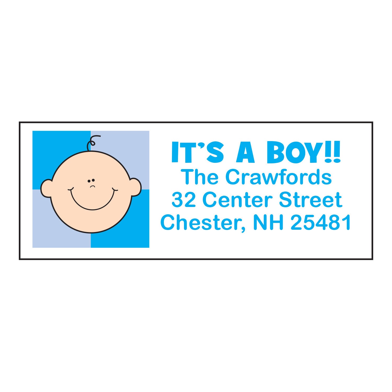 Boy Baby Announcement Address Labels, Personalized Return Labels, New Baby, Baby Boy address, Return Labels Baby Boy