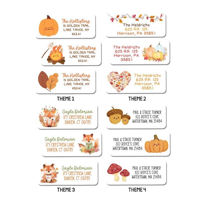 Fall Address Labels | Personalized Return Address Stickers for Fall ...