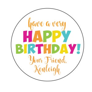 Girl Birthday Stickers, Personalized Birthday Gift Sticker,Thanks for Coming Stickers,
