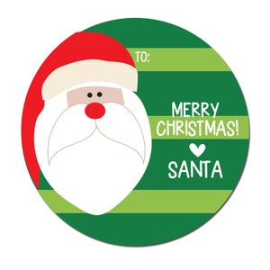 Adesivos personalizados de Natal do Papai Noel, etiquetas do Papai Noel para presentes infantis, de adesivos do Papai Noel, personalizados a partir de etiquetas de feriados