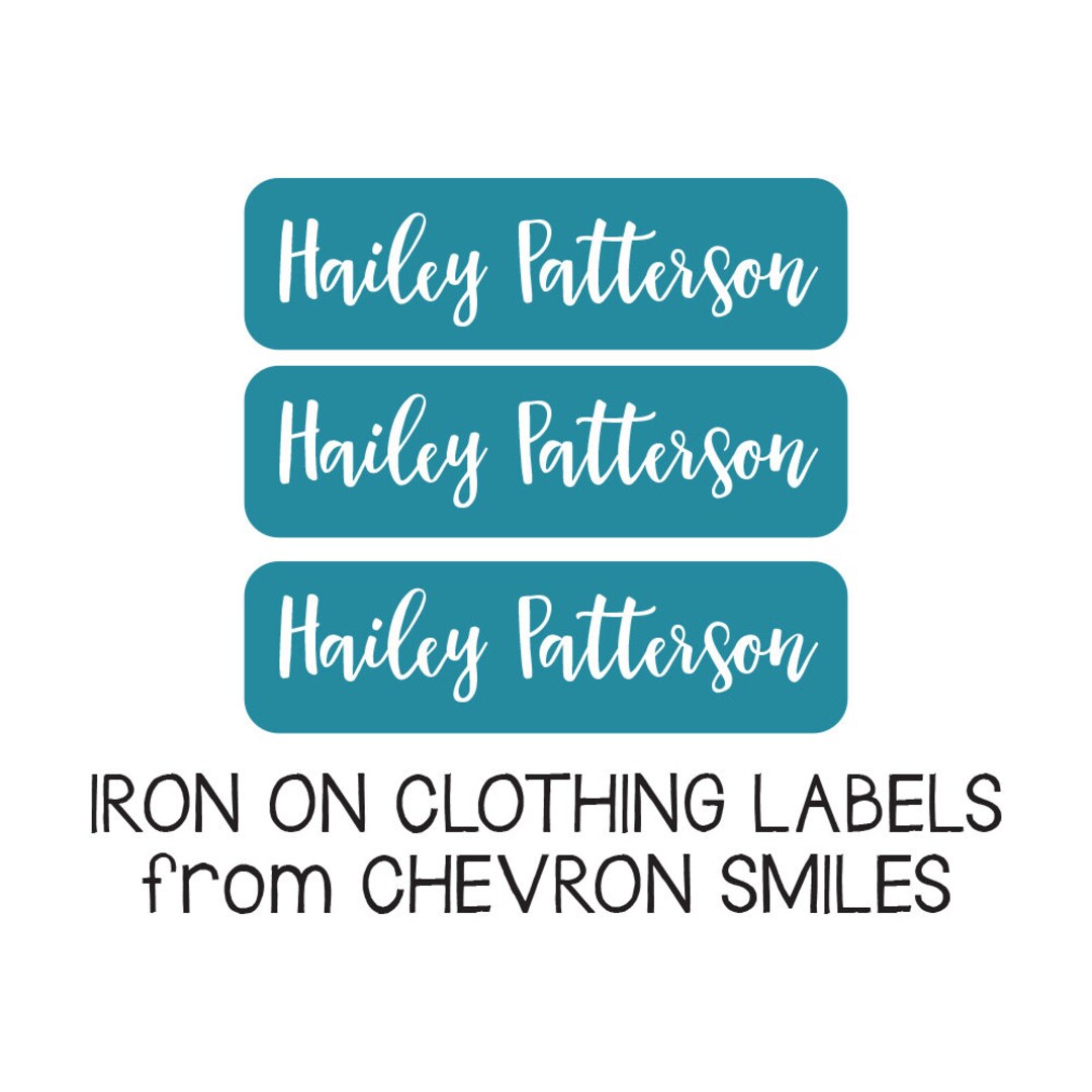 65 Iron on Labels for Clothes, Girls Clothing Tag Labels, Personalized