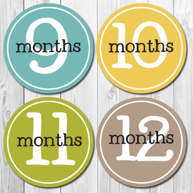 Baby Boy Milestone Stickers Monthly Baby Stickers First Etsy