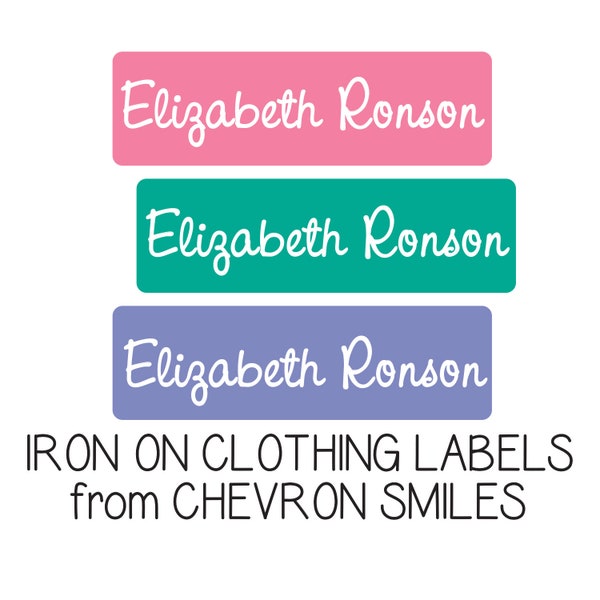 65 Pastel Girl Clothing Labels | Iron On Labels | Custom Clothing Tag Stickers | Machine Washer Safe