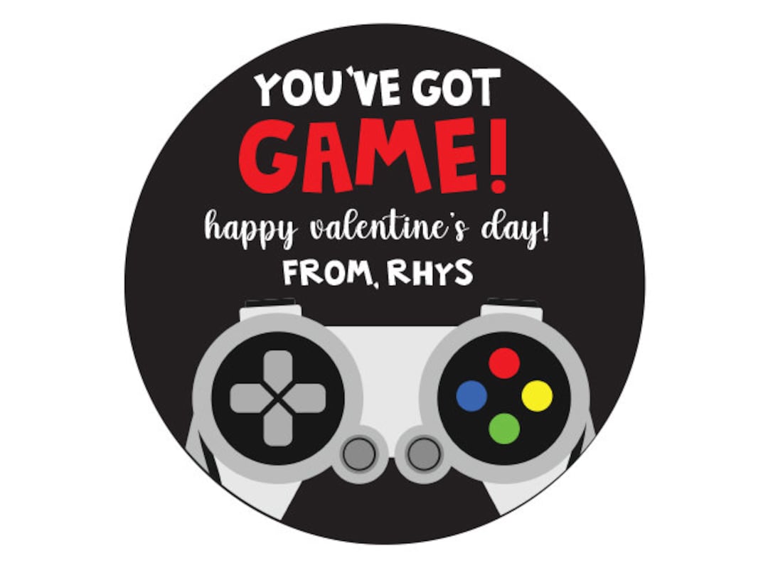 You've Got Game Valentine Stickers, Custom Valentine Day Sticker for ...