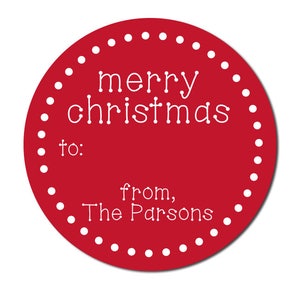 Personalized Christmas Stickers | To and From Holiday Labels | Holiday Gift Stickers for Presents