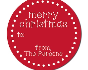 Personalized Christmas Stickers | To and From Holiday Labels | Holiday Gift Stickers for Presents