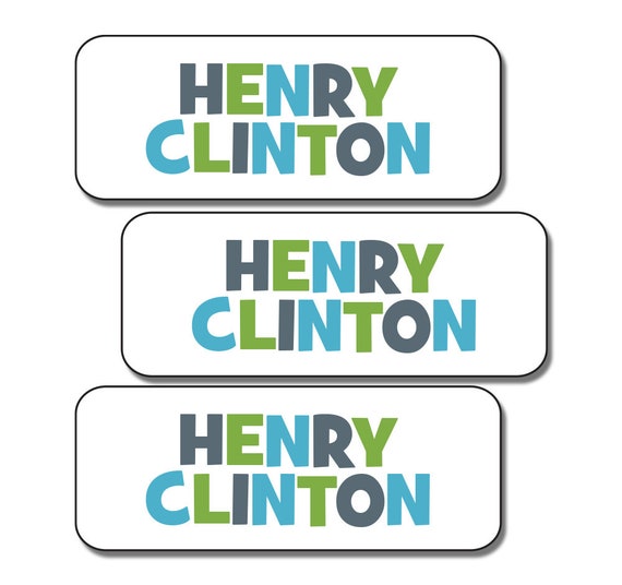 Name Labels for Kids School, Camp and Daycare. 30 Personalized Dishwasher  Safe Waterproof Stickers 