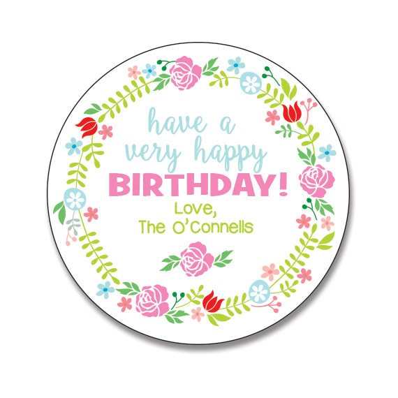 Stickers D Anniversaire Personnalise Fleur Cadeau Etsy Stickers D Anniversaire Personnalise Fleur Cadeau Etsy