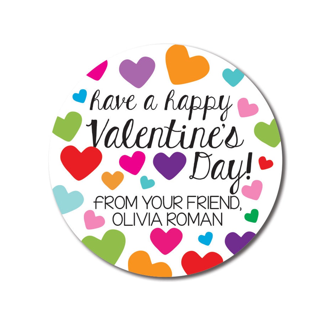 Feliz Día de San Valentín Pegatinas, Trato Personalizado Bolsa Etiquetas  Niñas, Aula De San Valentín Pegatinas para Niños, Flecha Tribal San Valentín