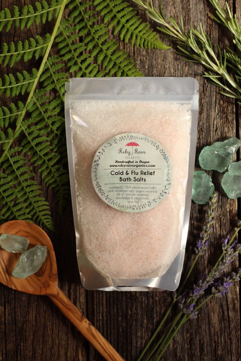 ORGANIC Therapeutic Cold & Flu Bath Salts Eucalyptus Etsy
