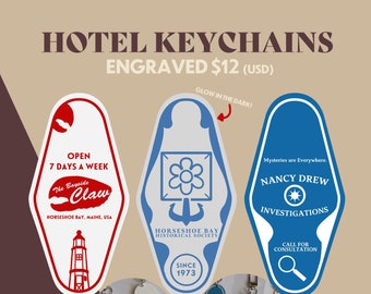 Drew Crew Hotel Keychains