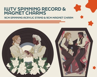 IWTV Spinning Record Acrylic Stand and Magnet Charm