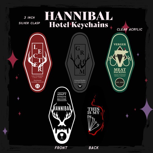 Hannibal Vintage Hotel Keychains Etsy