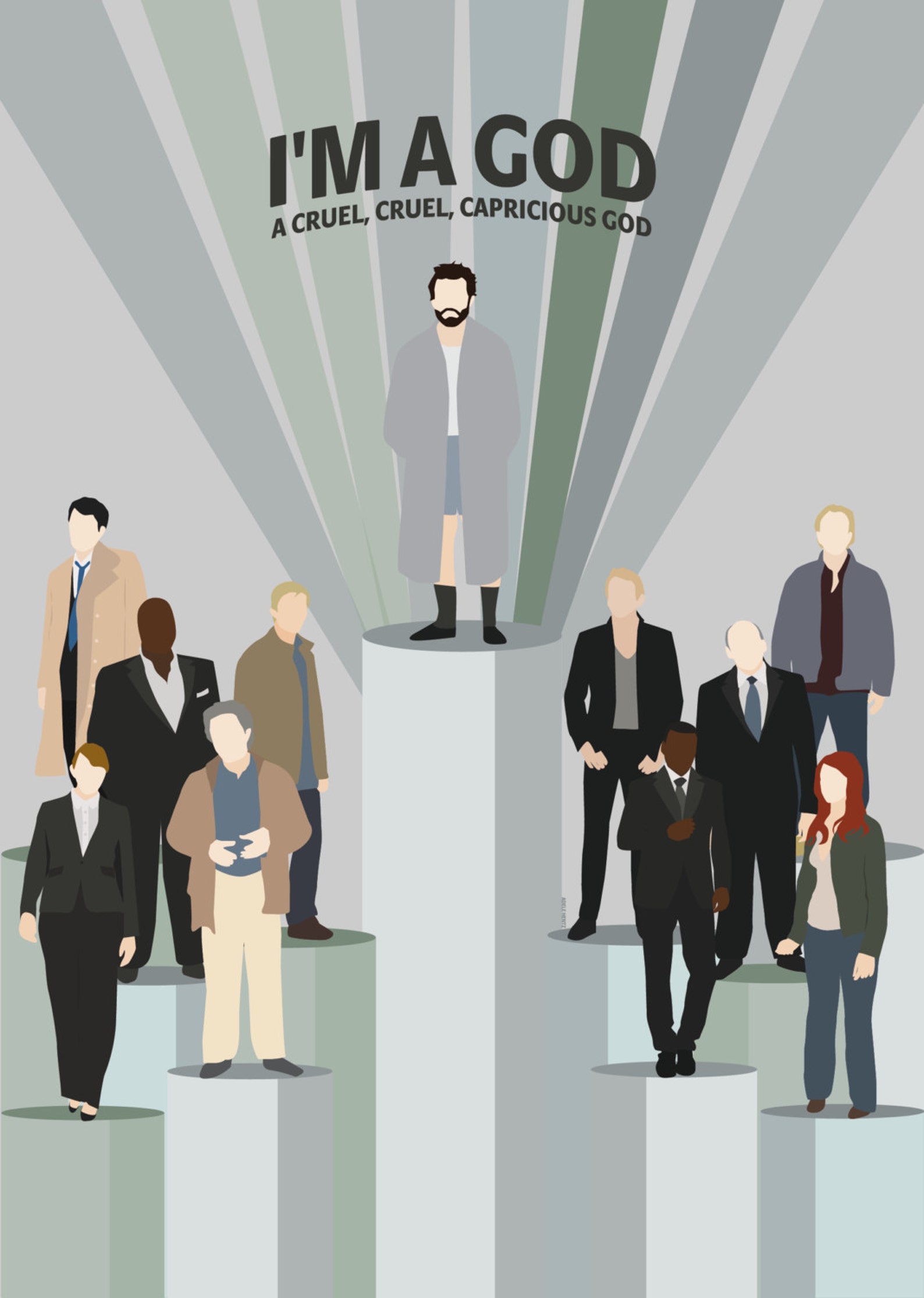 God is cruel. The cruel god reigns. God not dead. God is cruel. God is cruel.