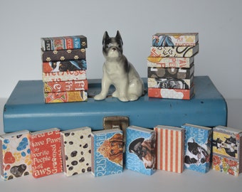 Dog-Themed Covered Matchboxes - Set of 8 - Pooch Pal Decor - Dog Party Favors - Pet Lover's Gift