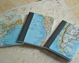 New York, Los Angeles, Argentina - Geographic Notebook Set - Embellished Notebook Gift Set