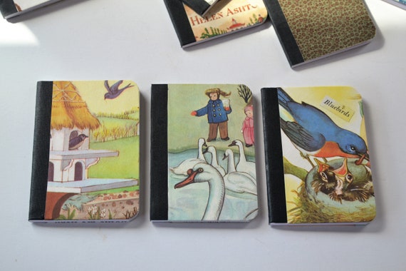 Backyard Bird Notebook Set Bird Watcher S Altered Mini Etsy