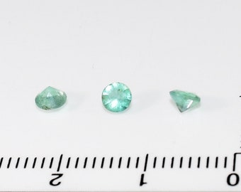 Natural Nova Era Emerald: Round Faceted Brazilian Gemstone (3.75mm)