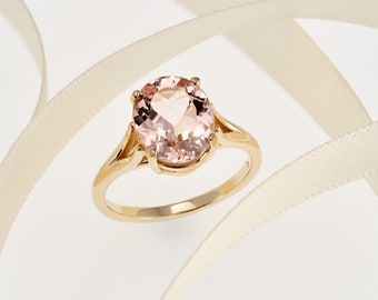 Pink Tourmaline Ring: 14K Yellow Gold, Untreated Gemstone, Size 7.5