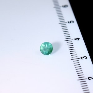 1714 - Gem - Natural, Nova Era, Brazil, Emerald, 4.3mm diameter.  Moderate Green Color.  Round, faceted, .25ctw. Price for ea.  Single Gem.