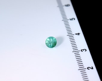 Natural Nova Era Emerald: 4.3mm Round Faceted Gemstone