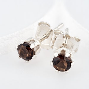 brown smoky quartz earrings