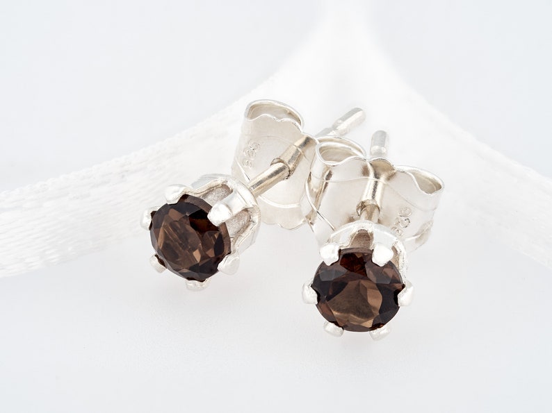 brown smoky quartz earrings
