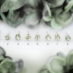 Authentic Green Sapphire Earring Stud Singles. Natural, Genuine sapphires in sterling silver. Photos of actual earrings. Backs inc.