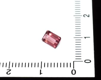 Rubellite Tourmaline Gemstone: Octagon Faceted, VVS, Brazil