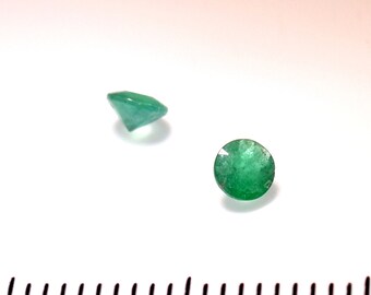 Natural Nova Era Emerald: 3.75mm Round Faceted Green Gemstone