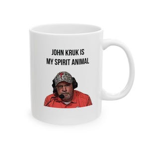 John Kruk - Philadelphia Phillies - Taza de cerámica - John Kruk es mi espíritu animal - Taza para fanático del béisbol - 325 ml - Leyenda del béisbol de los Phillies