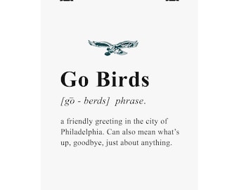 Philadelphia Eagles Poster: Matte "Go Birds" Wall Art