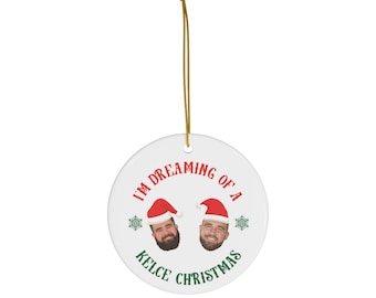 Kelce Brothers Christmas Ornament: New Heights Podcast, Eagles & Chiefs Fan Gift