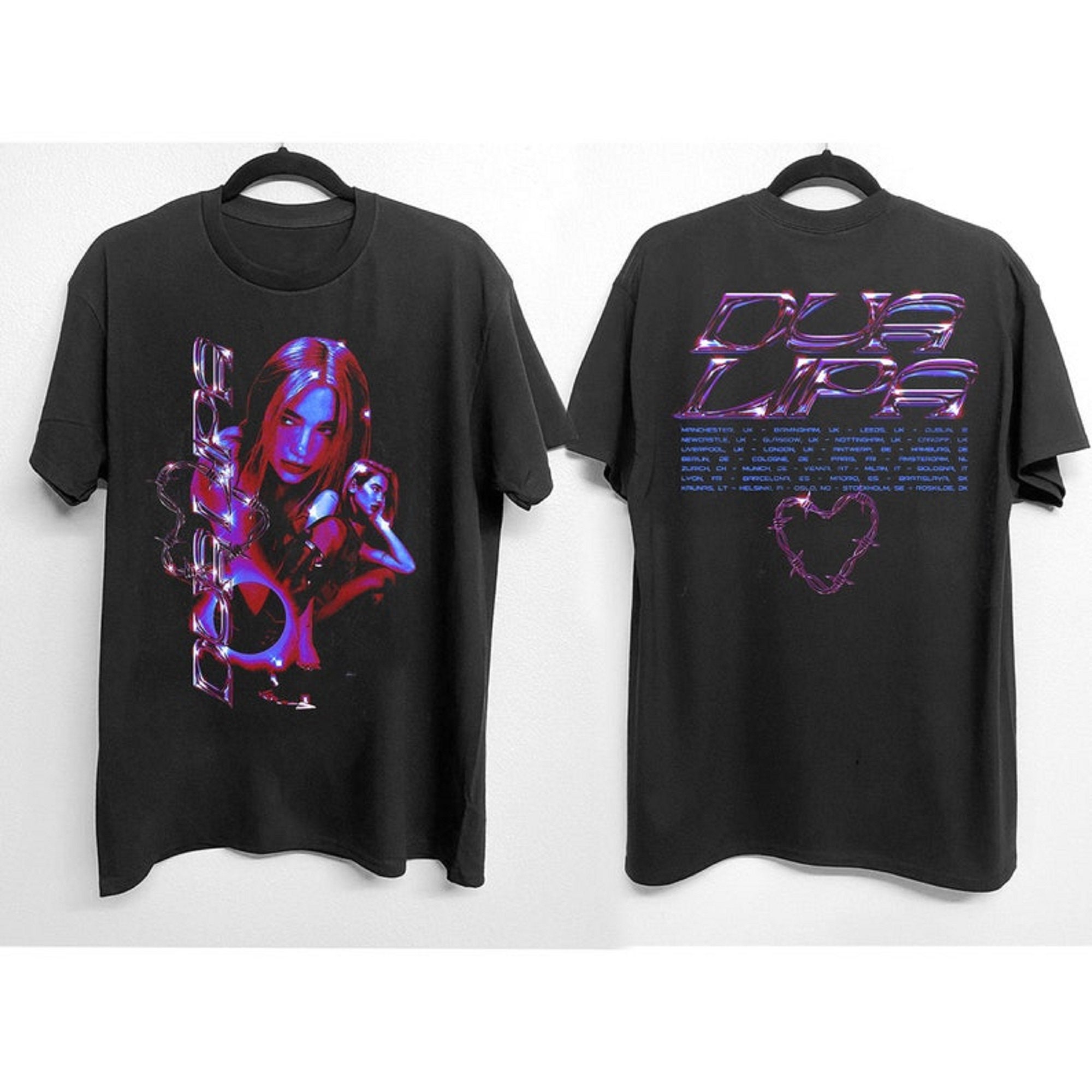 Discover Dua Lipa Future Nostalgia Tour 2022 Double sided tshirt