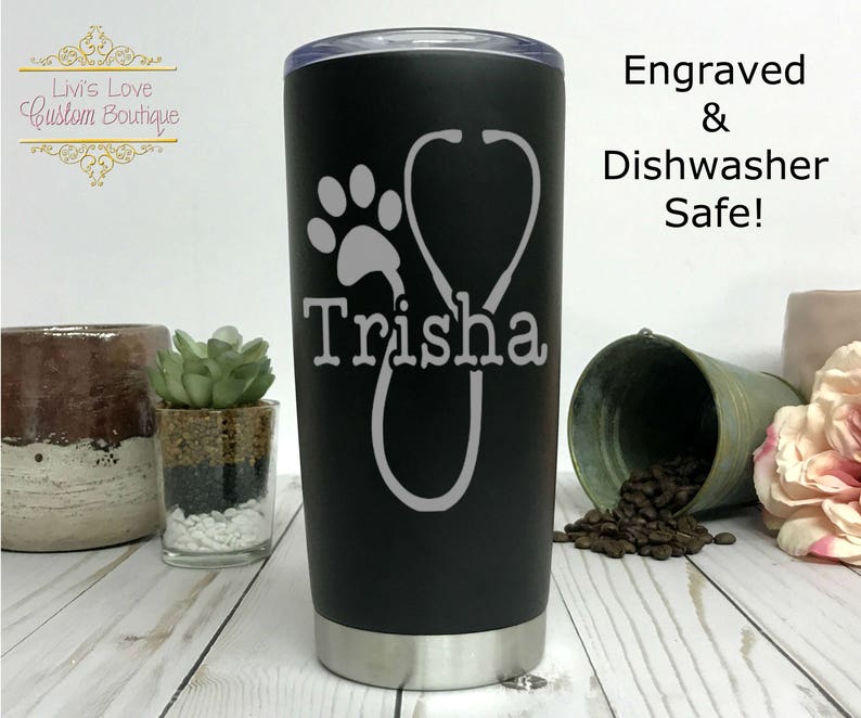 Vet Tech Travel Mug Dishwasher Safe Personalized Etsy