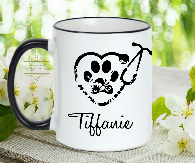 Vet Tech Coffee Mug Vet Cups Personalized Veterinarian Etsy