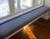 Your Choice of Fabric, Custom Bench Box Cushion Including Foam Insert, Piping Zipper, Window Seat, Porch Swing, Made to Order, EXAMPLE