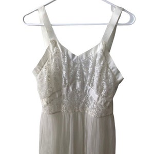Vintage white lace dress slip semi sheer