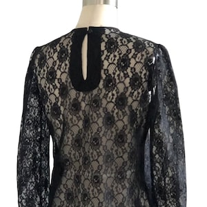 Vintage black antique  Lace Blouse