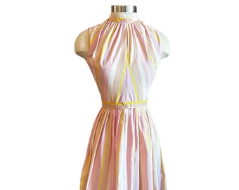 Spring pastels Vintage 1950’s 1960’s dress, Fit and flare dress