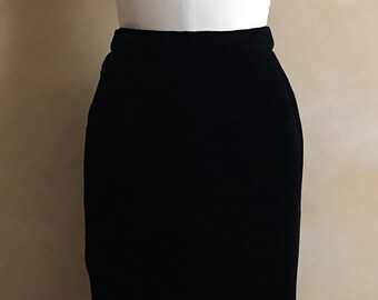 Black velvet skirt | Etsy