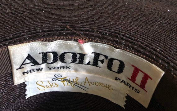 Vintage Brown Straw Hat, Saks 5th Avenue, Summer … - image 4