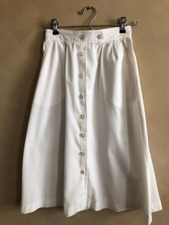 Vintage White Cotton Skirt Vintage 1970’s