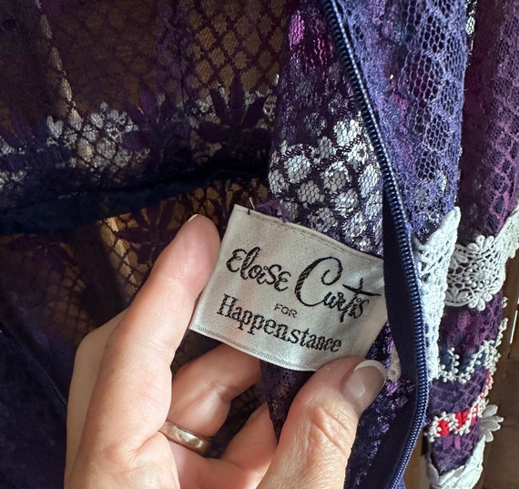 Vintage 1960’s era Purple Lace Dress,  Eloise Cur… - image 5