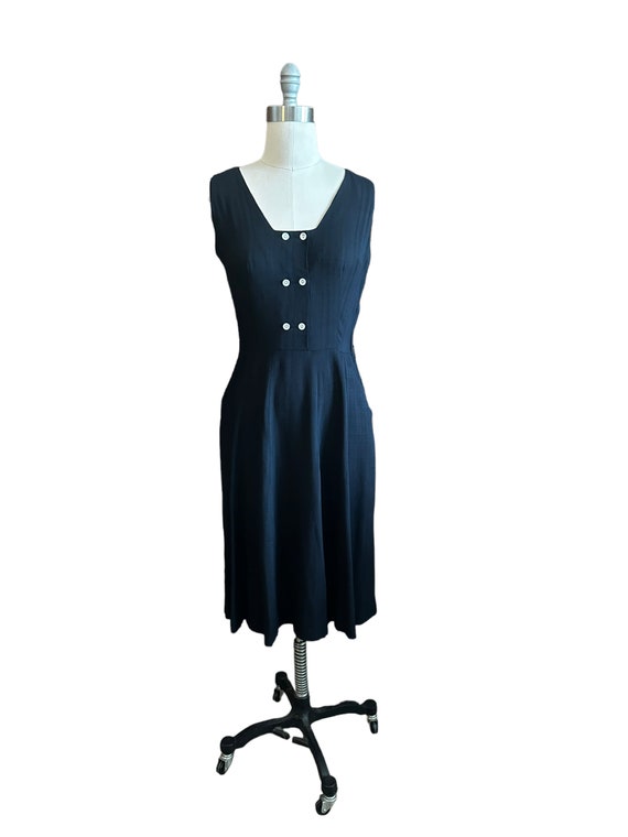 Vintage 1950’s Black Cotton Day Dress