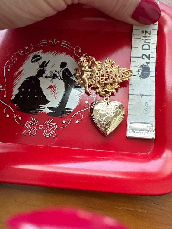 アンティーク　ハート ロケット ブローチ アンティーク ハート ロケット ブローチ ヴィンテージ ハート ロケット