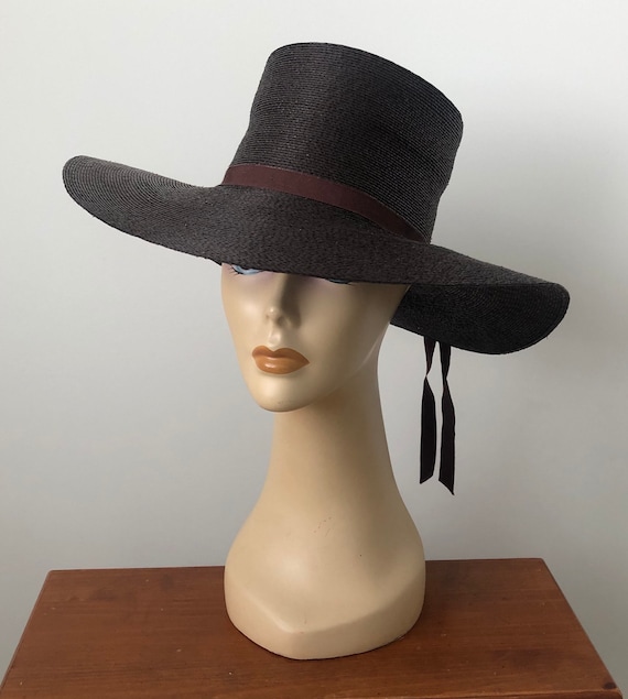 Vintage Brown Straw Hat, Saks 5th Avenue, Summer … - image 6